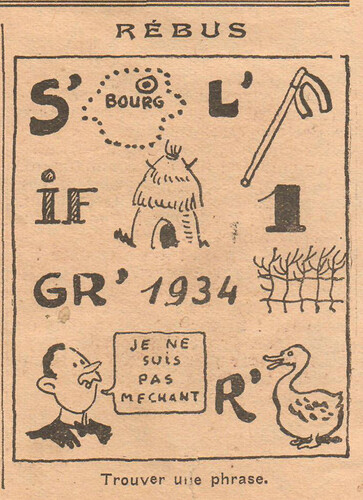 Coeurs Vaillants 1935 - n°36 - page 8 - Rébus - 8 septembre 1935