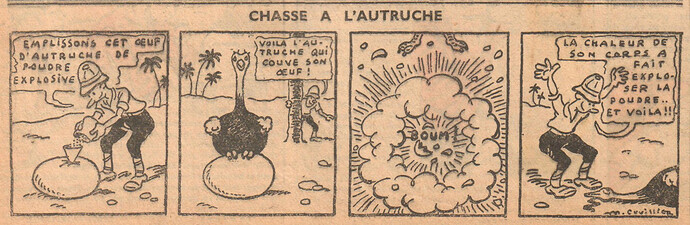 Hardi 1937 - n°17 - page 2 - Chasse à l'autruche - 17 octobre 1937