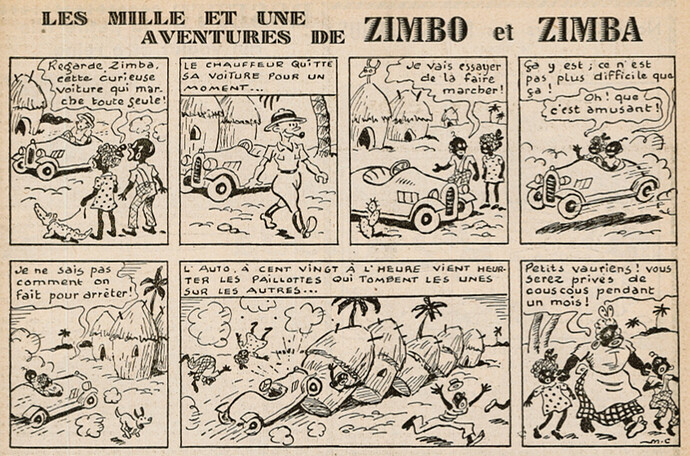 Ames Vaillantes 1938 - n°37 - page 7 - Les mille et une aventures de Zimbo et Zimba - 15 septembre 1938
