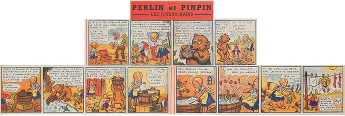 Ames Vaillantes 1940 - n°45 - pages 4 et 5 - Perlin et Pinpin les joyeux nains - 10 novembre 1940