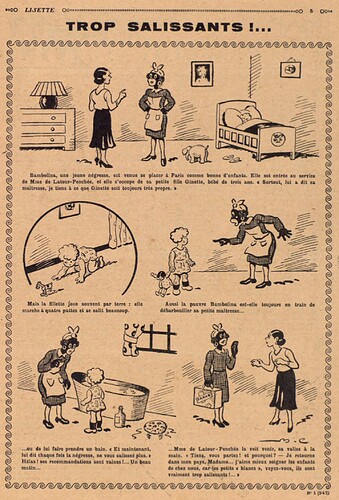 Lisette 1932 - n°1 - page 5 - Trop salissants ! - 3 janvier 1932