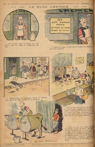 Pierrot 1932 - n°8 - page 16 - Le rusé crémier - 21 février 1932