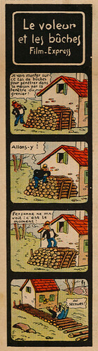 Pierrot 1937 - n°24 - page 5 - Le voleur et les bûches - Film Express - 13 juin 1937
