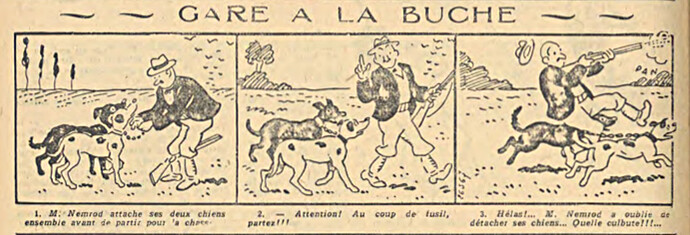 Pierrot 1928 - n°154 - page 14 - Gare à la bûche - 2 décembre 1928