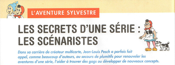 La collection Sylvain et Sylvette 2022 - Vol 11 - cahier - page 2 (titre)