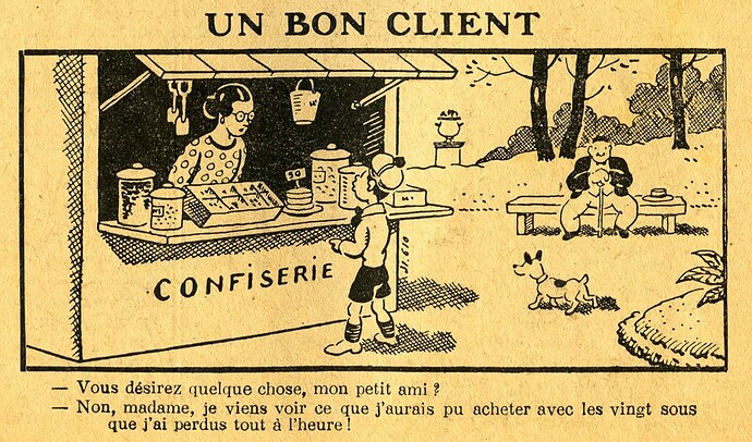 Almanach Pierrot 1930 - page 77 - Un bon client