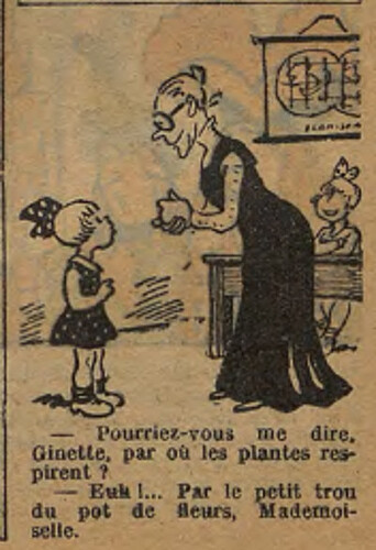 Fillette 1935 - n°1414 - page 7 - Pourriez-vous me dire Ginette par où les plantes respirent - 28 avril 1935