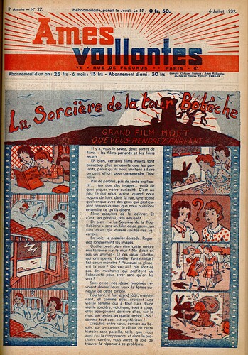 Ames Vaillantes 1939 - n°27 - page 1 - La Sorcière de la tour Bobèche - 6 juillet 1939