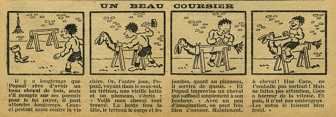 Cri-Cri 1930 - n°622 - page 12 - Un beau coursier - 28 août 1930