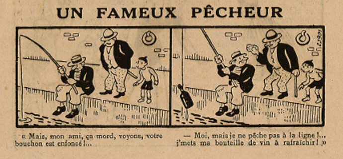 Almanach Pierrot 1929 - page 122 - Un fameux pêcheur