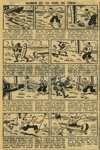 Cri-Cri 1935 - n°894 - page 10 - Marius et sa noix de coco - 14 novembre 1935