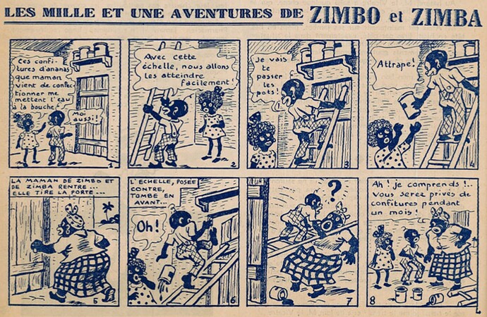Ames Vaillantes 1939 - n°3 - page 2 - Les mille et une aventures de Zimbo et Zimba - 19 janvier 1939
