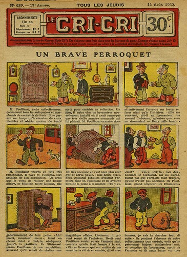 Cri-Cri 1930 - n°620 - page 1 - Un brave perroquet - 14 août 1930