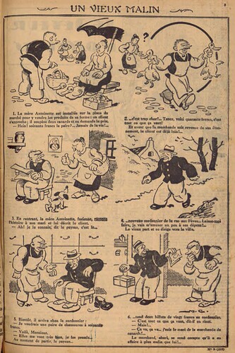 Pierrot 1930 - n°9 - page 5 - Un vieux malin - 2 mars 1930