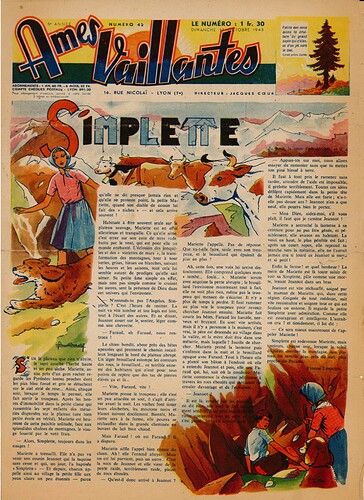 Ames Vaillantes 1943 - n°42 - 17 octobre 1943 - page 1