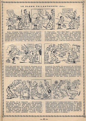 Almanach Junior 1937 - page 45 - Le clown philanthrope (Thomen)