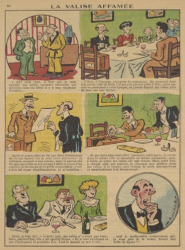 Guignol 1934 - n°45 - page 40 - La valise affamée - 11 novembre 1934