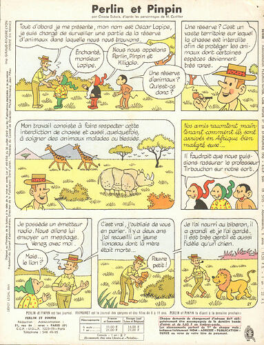 Perlin et Pinpin n°42 du jeudi 19 octobre 1967