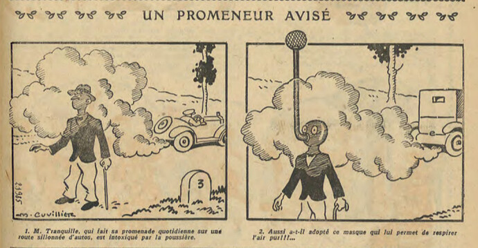 Pierrot 1928 - n°112 - page 15 - Un promeneur avisé - 12 février 1928