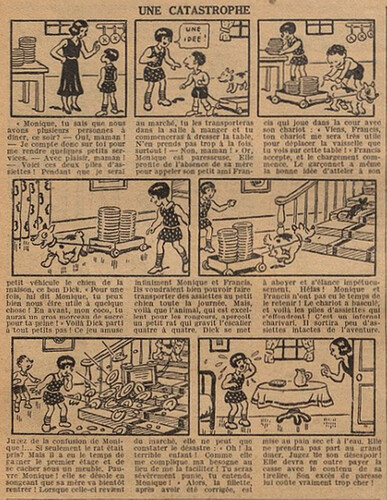 Fillette 1934 - n°1349 - page 12 - Une catastrophe - 28 janvier 1934