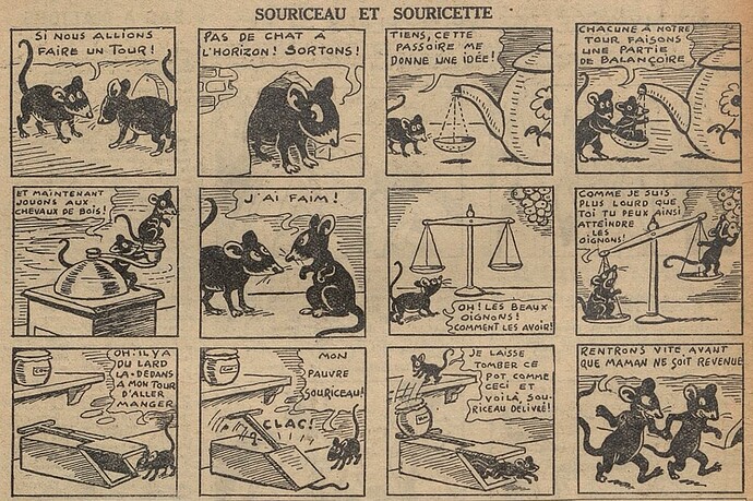 Fillette 1937 - n°1544 - page 14 - Souriceau et Souricette - 24 octobre 1937