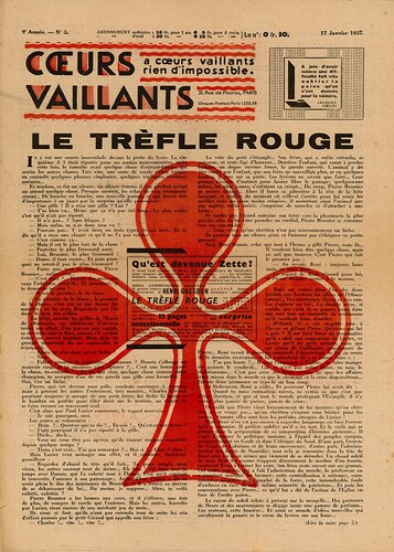 Coeurs Vaillants 1937 - n°3 - Le trèfle rouge - 17 janvier 1937 - page 1