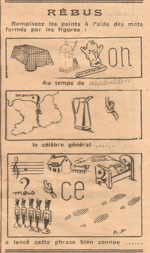 Coeurs Vaillants 1935 - n°42 - page 2 - Rébus - 20 octobre 1935