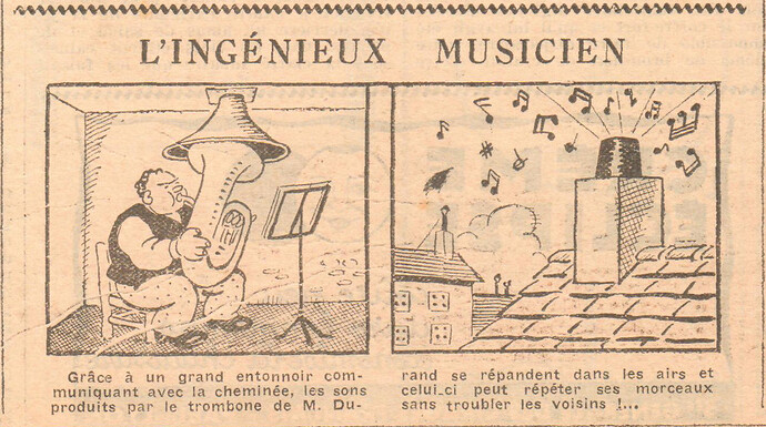 Coeurs Vaillants 1934 - n°17 - page 8 - L'ingénieux musicien - 22 avril 1934