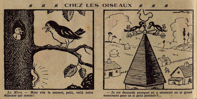 Lisette 1933 - n°26 - page 2 - Chez les oiseaux - 25 juin 1933