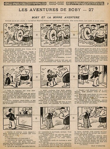 Cri-Cri 1933 - n°752 - page 7 - Les aventures de BOBY (27) - 23 février 1933