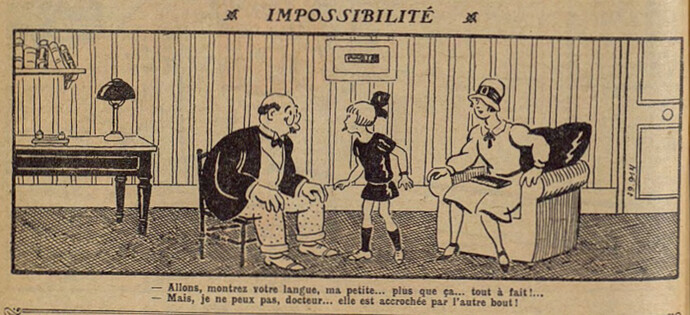 Lisette 1929 - n°9 - page 2 - Impossibilité - 3 mars 1929