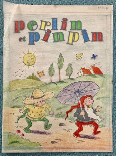 Planches originales de Jean Dupin pour le n°30 de Perlin et Pinpin de 1957 (1)