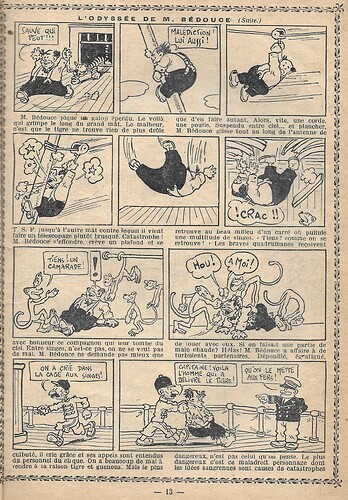 Almanach Junior 1937 - page 13 - L'odyssée de M. Bédouce (Gaston Callaud)