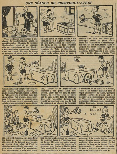 Fillette 1931 - n°1192 - page 4 - Une séance de prestidigitation - 25 janvier 1931