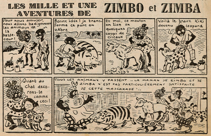 Ames Vaillantes 1939 - n°44 - page 11 - Les mille et une aventures de Zimbo et Zimba - 2 novembre 1939