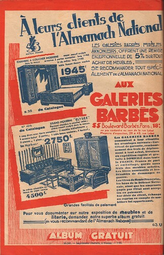 Almanach National 1933 - 0c - dos