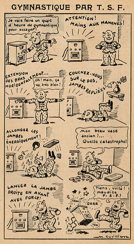 Almanach Pierrot 1938 - page 70 - Gymnastique par T.S.F.