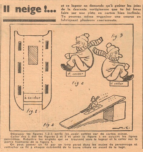 Coeurs Vaillants 1936 - n°52 - page 8 - il neige - 27 décembre 1936