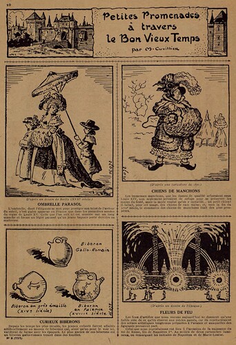 Lisette 1936 - n°2 - page 10 - Petites promenades à travers le bon vieux temps - 12 janvier 1936