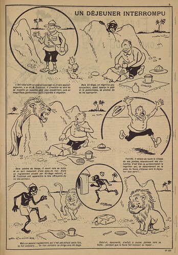 Pierrot 1926 - n°36 - page 5 - Un déjeuner interrompu - 29 août 1926