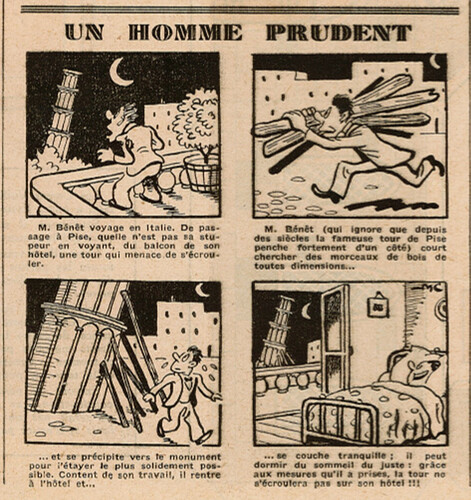 Coeurs Vaillants 1936 - n°16 - page 11 - Un homme prudent - 19 avril 1936