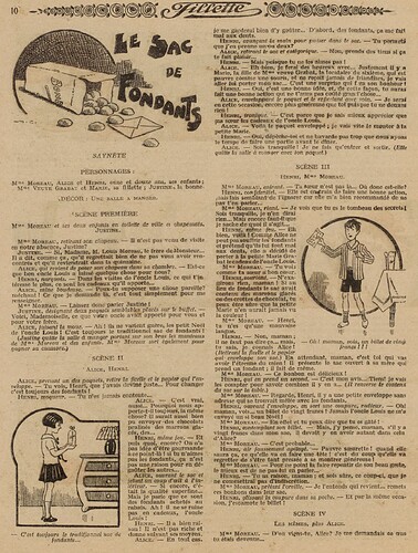 Fillette 1927 - n°1030 - page 10 - Le sac de fondants - 18 décembre 1927