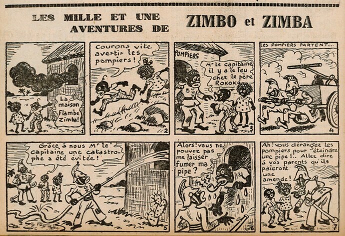 Ames Vaillantes 1939 - n°52 - page 6 - Les mille et une aventures de Zimbo et Zimba - 29 décembre 1939