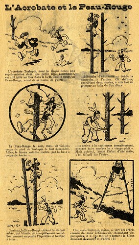 Almanach Pierrot 1932 - page 45 - L'Acrobate et le Peau-Rouge!