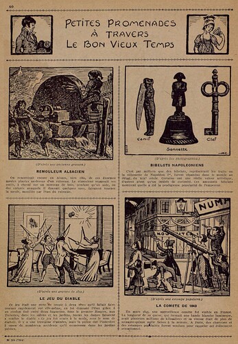 Lisette 1936 - n°39 - page 10 - Petites promenades à travers le bon vieux temps - 27 septembre 1936