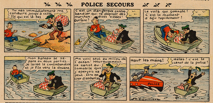 Pierrot 1938 - n°3 - page 5H - Police secours - 16 janvier 1938