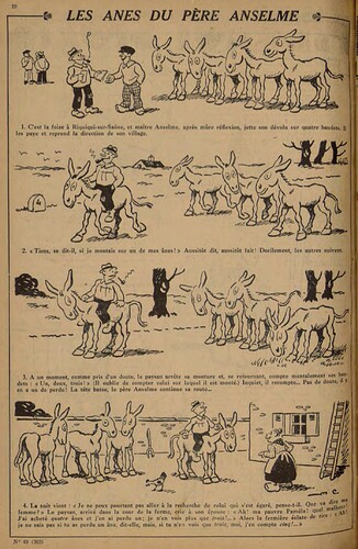 Pierrot 1932 - n°49 - page 10 - Les ânes du père Anselme - 4 décembre 1932