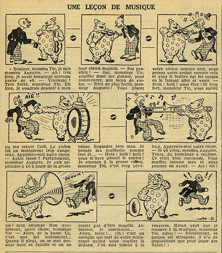 Cri-Cri 1933 - n°755 - page 11 - Une leçon de musique - 16 mars 1933