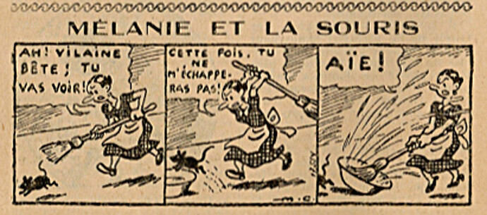 Almanach Lisette 1937 - page 10 - Mélanie et la souris