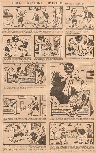 Coeurs Vaillants 1932 - n°38 - page 8 - Une belle peur - 18 septembre 1932